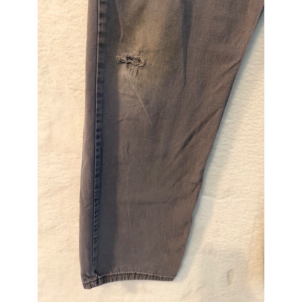 Carhartt Relaxed Fit Work Pants Gray Canvas Carpenter Trousers 34x32 Distressed - Picture 3 of 9